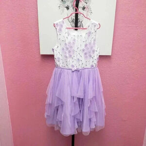 Jona Michelle Purple Floral Dress